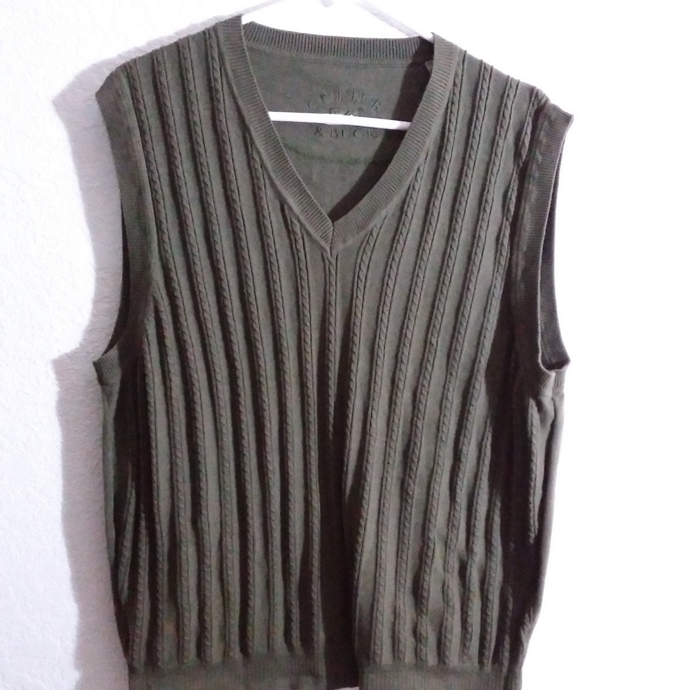Cutter & Buck Men's Sweater Vest XL Olive